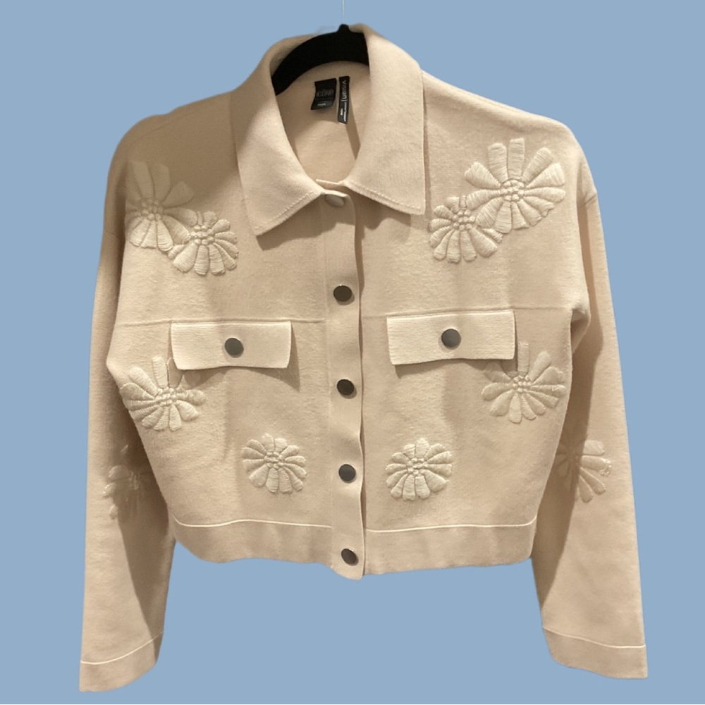 Cream Embroidered Women's short Jacket